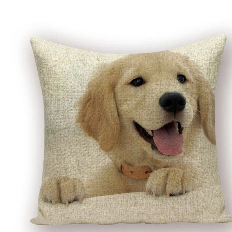 Axyaa Animal Dog Pillow Covers: Golden Retriever, Boston Terrier, Chihuahua Decor