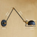 Axyaa Industrial Vintage Swing Arm Wall Sconce