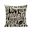 Axyaa Spring Letter Pillow Cover - Black & White Decorative Cushion