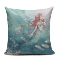 Axyaa Mermaid Pillowcase Ocean Style Cushion Cover 45x45cm Square Home Decor