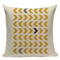 Nordic Geometric Deer Cushion Cover - Axyaa Yellow Heart Throw Pillow Case