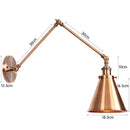 Axyaa Antique Adjustable Iron Loft Wall Sconce LED Industrial Wall Lights