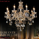 Axyaa Modern Crystal Chandelier: 4/6/8/15 Arm Lamp for Home Bedroom & Living Room