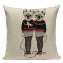 Axyaa Cute Animal Cartoon Home Decor Cushions - Golden Retriever & Koala Pillows