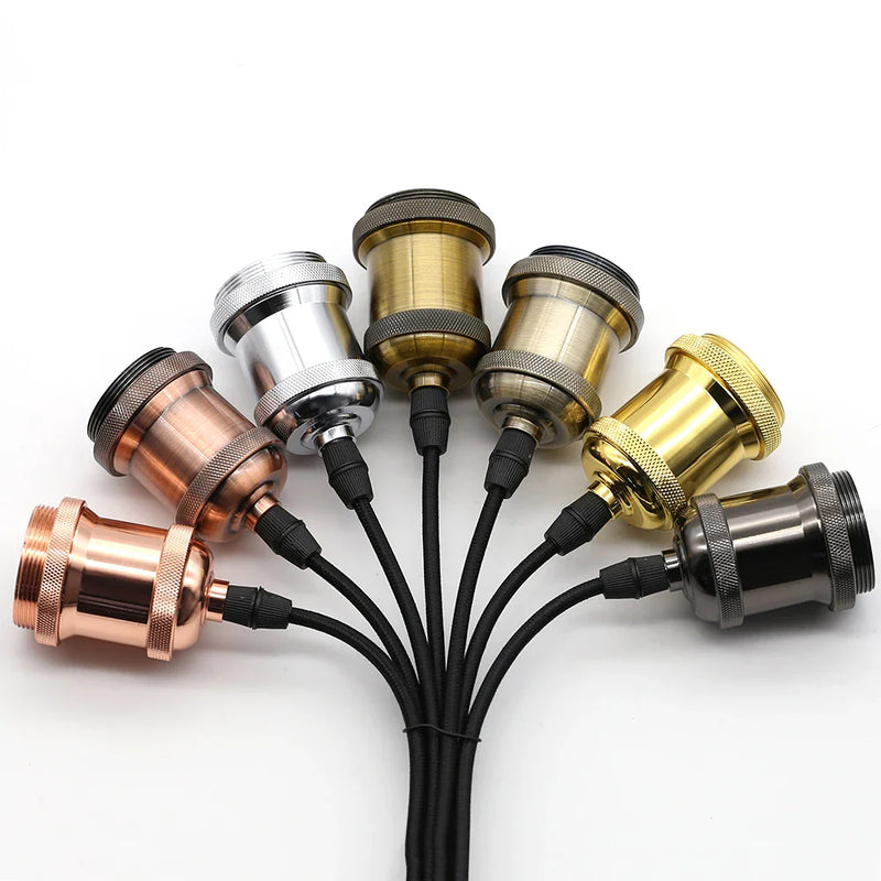Axyaa Retro Edison Pendant Light with E27 Lamp Holder Socket