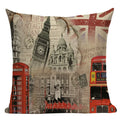 Axyaa London Bridge Paris Eiffel Tower Decorative Printed Throw Pillows