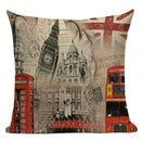 Axyaa London Bridge Paris Eiffel Tower Decorative Printed Throw Pillows