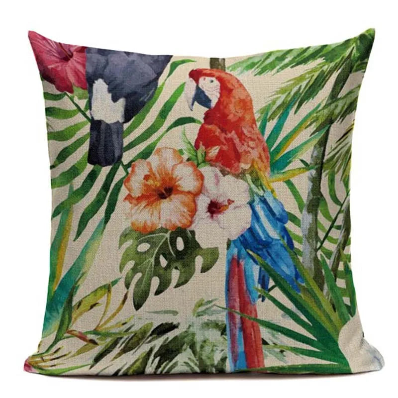 Axyaa Tropical Plant Banana Leaf Throw Pillow Cover for High Quality Home Decor