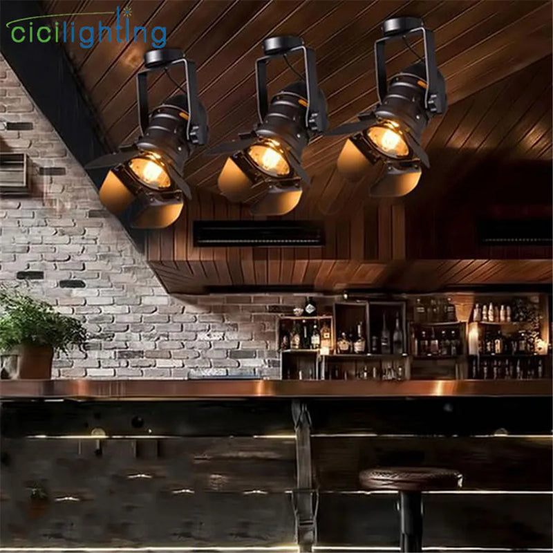 Axyaa Retro LED Spotlights for Living Room and Clothing Store Track Lights