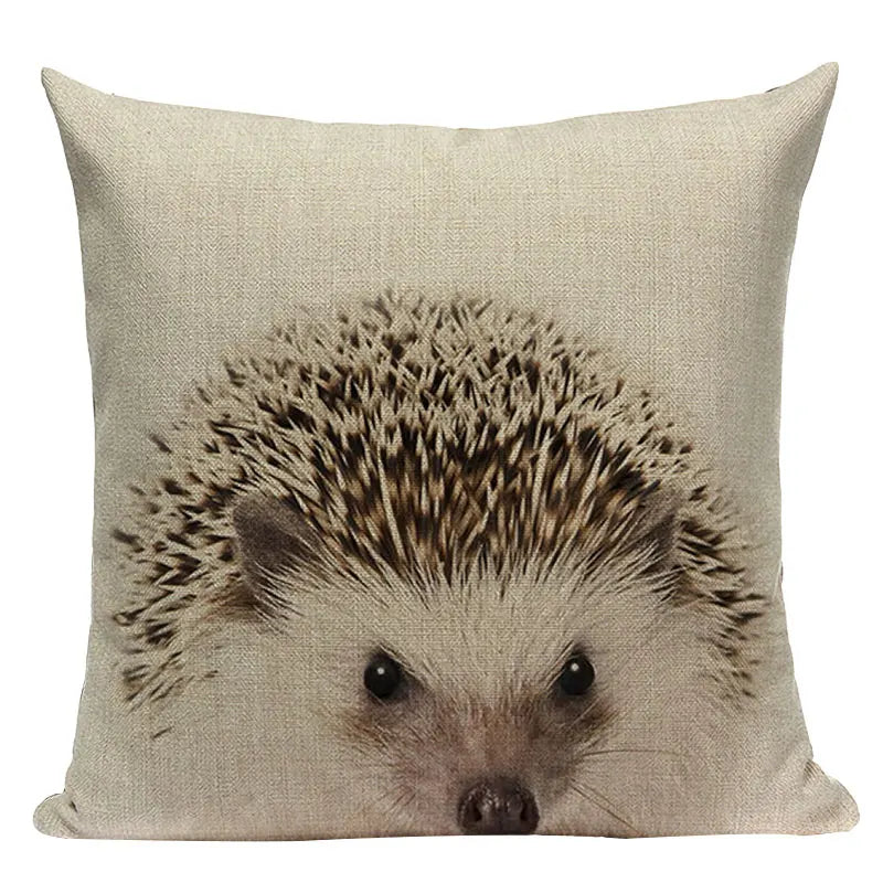 Axyaa Deer Print Cushion Cover 45x45cm Sofa Car Decor Pillow