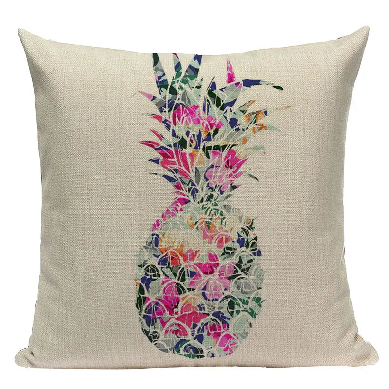 Axyaa Boho Kilim Leaf Cushion Cover - Retro Middle Eastern Style Home Decor