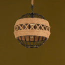 Axyaa Loft Retro Hemp Rope Industrial Chandelier Pendant Light for Dining Room