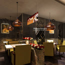 Axyaa Nordic Loft Retro Rust Pendant Light for Bar & Restaurant