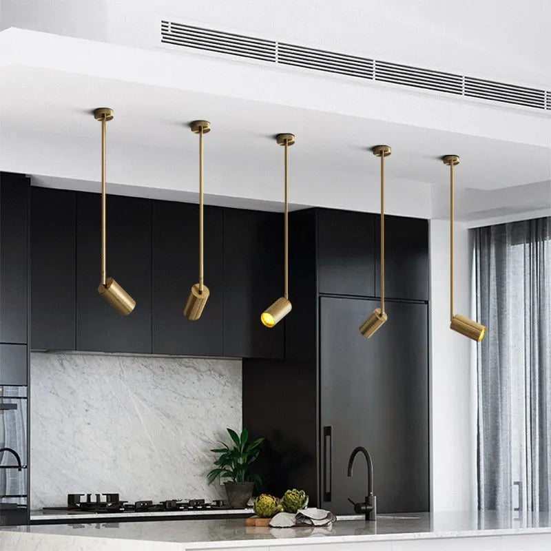 Axyaa Golden LED Ceiling Lights for Living Room and Dining Room