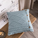 Axyaa Double Cable Knit Diamond Pillow Cover Set