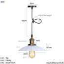Axyaa Retro LED Pendant Light | Silver Vintage Industrial Hanging Lamp