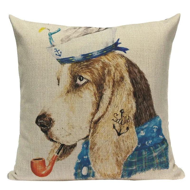 Axyaa Cute Animal Cartoon Home Decor Cushions - Golden Retriever & Koala Pillows