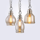 Axyaa Vintage Industrial Loft Pendant Lights with Edison Bulbs and Glass Shades for Dining Room, AC110-240V Indoor Lighting