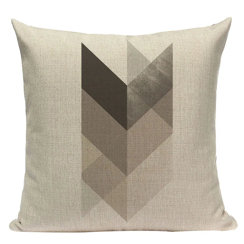 Axyaa Striped Geometric Cushion Cover 45x45cm in Black, Blue