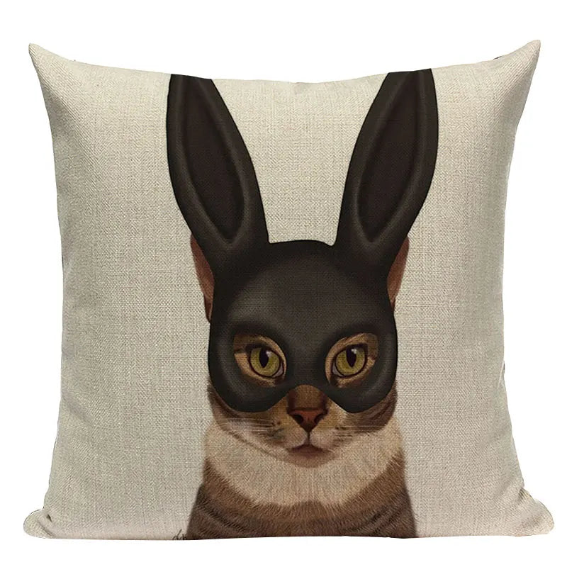 Axyaa Nordic Dog Lion Bunny Home Decor Pillow Case Sofa Cover 45x45cm Square