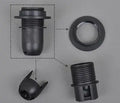 Axyaa E27/E14 Lamp Bulb Holder | Lighting Accessory Fitting Socket Base | Black/White, 110-220V