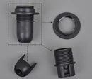 Axyaa E27/E14 Lamp Bulb Holder | Lighting Accessory Fitting Socket Base | Black/White, 110-220V