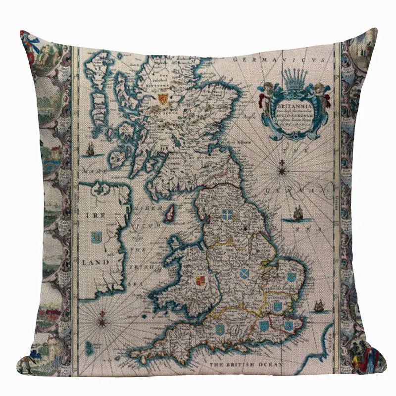 Axyaa Union Jack American Flag Throw Pillow Cases, 45x45cm, Top King Size Bed Print