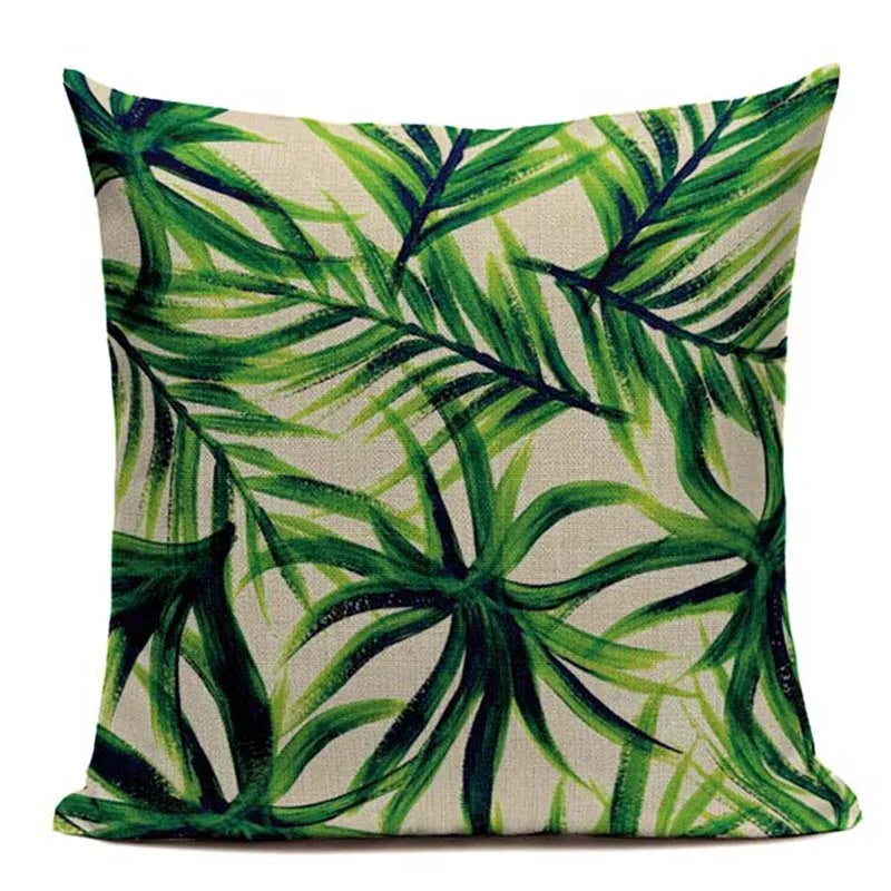 Axyaa Tropical Plant Banana Leaf Throw Pillow Cover for High Quality Home Decor