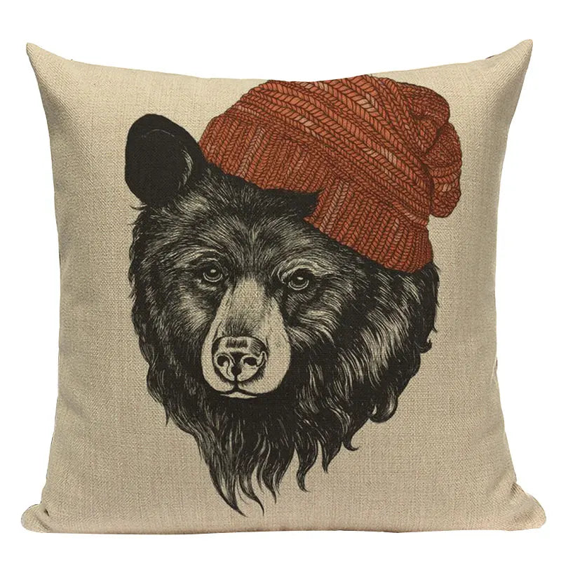 Axyaa Cute Animal Cartoon Home Decor Cushions - Golden Retriever & Koala Pillows