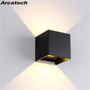 Axyaa LED Wall Lamp: Waterproof Cube Wall Light for Indoor & Outdoor Use