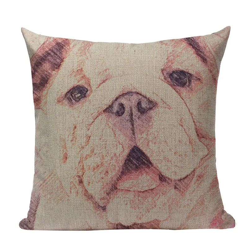 Axyaa Cute Dog Pillow Cases Cartoon Animal Decorative Pillows for Couch