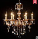 Axyaa Champagne Gold Crystal Bedroom Pendant Chandelier