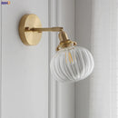 Axyaa Nordic Glass Ball Wall Light Copper Modern Sconce LED Wandlamp Home Lighting