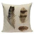 Axyaa Velvet Deer Floral Stripes Pillow Cover for Sofa Beds and Car