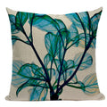 Axyaa Tree Green Cushion Cover: Green Decorative Flower Sofa Car Pillow