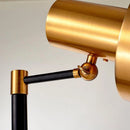 Axyaa Copper Iron Art Floor Lamp with Gold Lampshade E27 Light for Living Room