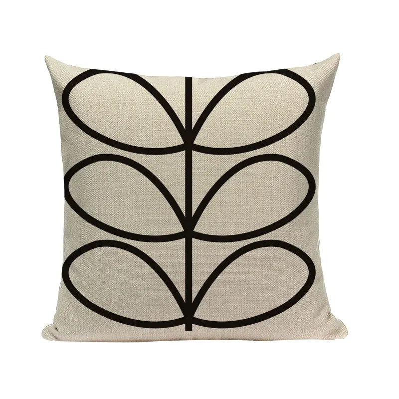 Axyaa Woven Flower Tree Cushion Cover - Black & White Decorative Pillowcase