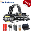 Axya Super Bright LED Headlamp with 7 Lighting Modes and Charger