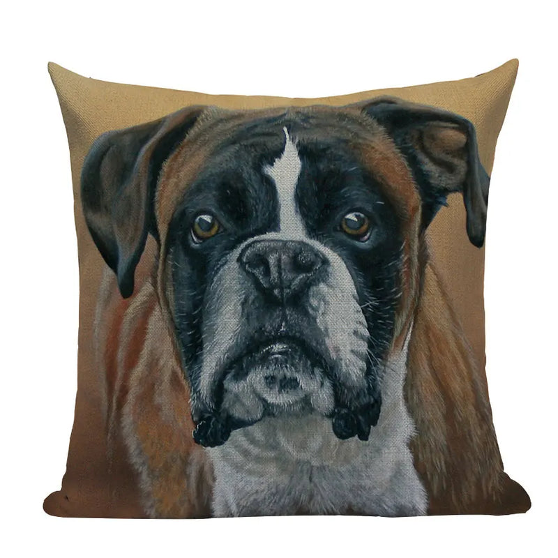 Axyaa Cute Dog Pillow Cases Cartoon Animal Decorative Pillows for Couch
