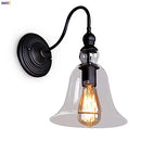 Axyaa Industrial Glass Loft Wall Lamp Vintage Antique LED Fixture