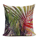 Axyaa Tropic Tree Green Cushion Cover - Summer Style Decorative Pillow for Sofa
