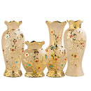 Axyaa Europe Gold Ceramic Vase: Creative Porcelain Decor for Home & Wedding