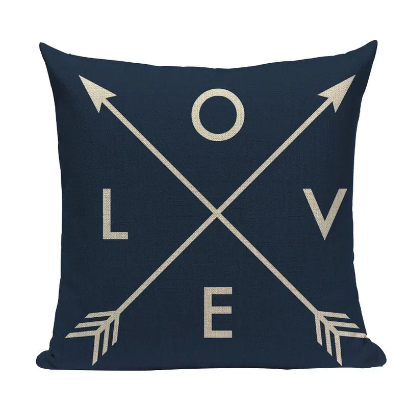 Axyaa Geometric Deer Pillow Cover - Nordic Home Decoration 45X45Cm