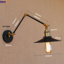 Axyaa Vintage Industrial Swing Arm Wall Lamp Gold Copper LED Sconce