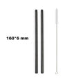 Axyaa Stainless Steel Colorful Bent Straws Set with Cleaner Brush