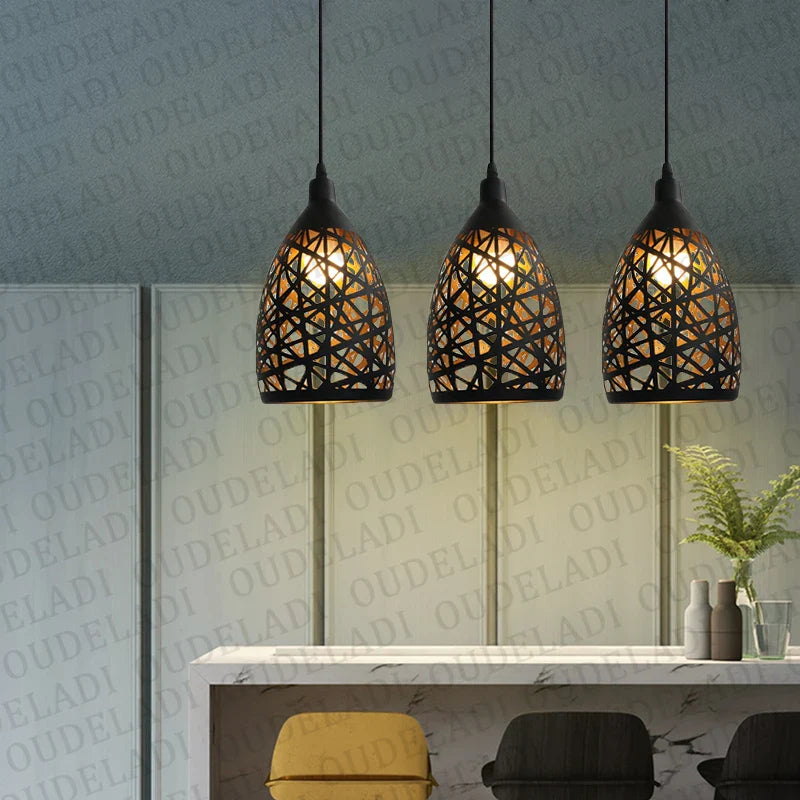 Axya 12W Metal Cage Pendant Light for Living Room, Restaurant, Shop & Bar