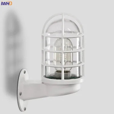 Nordic LED Outdoor Wall Light with Glass Shade by Axyaa