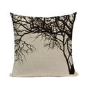 Axyaa Woven Flower Tree Cushion Cover - Black & White Decorative Pillowcase