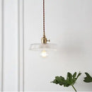 Axyaa Nordic Glass Ball Pendant Light - Copper Vintage Hanging Lamp