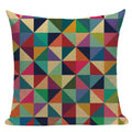 Axyaa Geometric Linen Cushion Cover Multicolour Decorative Pillow for Home Sofa
